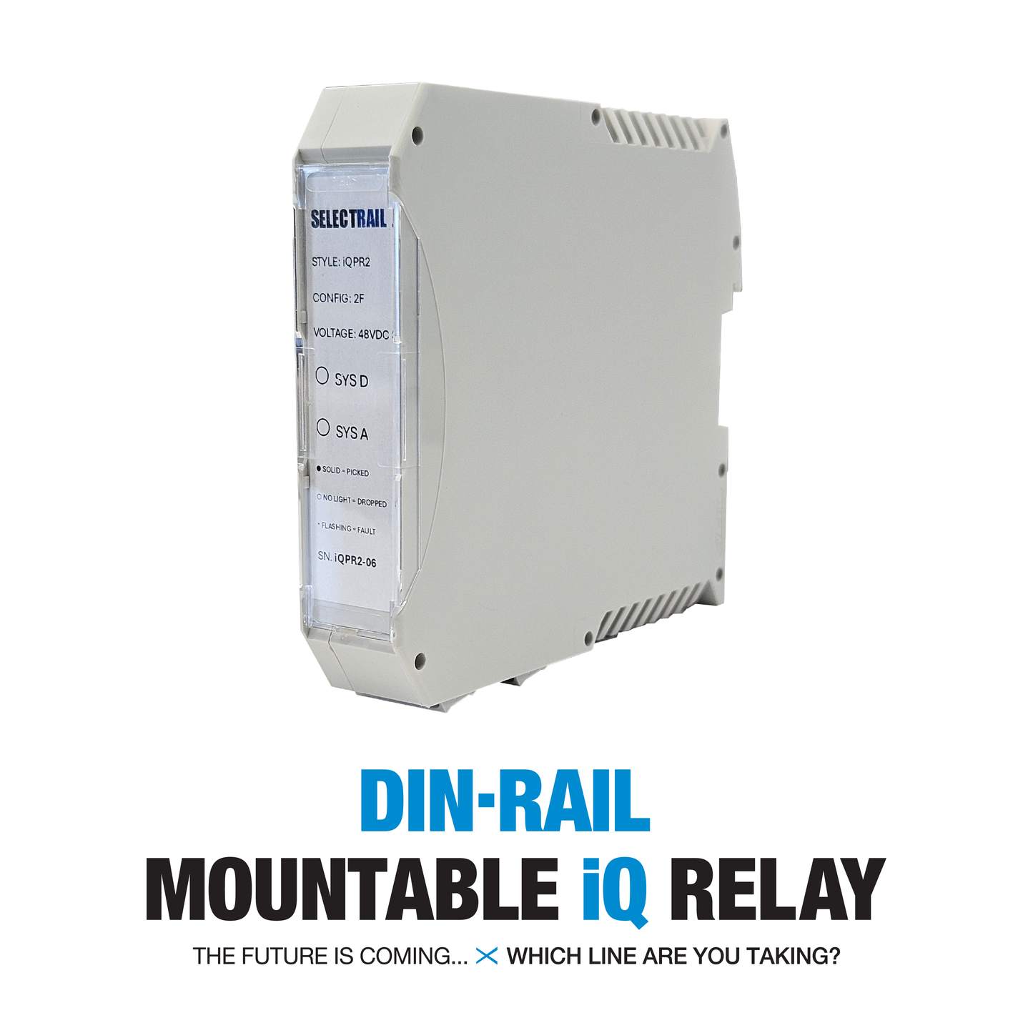 DIN-RAIL MOUNTABLE iQ RELAY: Solid State, 75% Less Vol. iQ Relay (iQPR2)